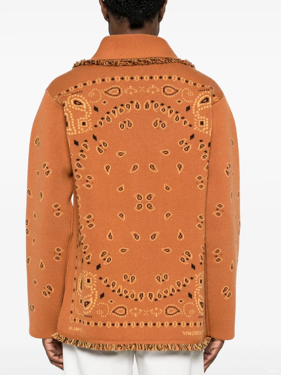 Cheap Women Alanui cashmere cardigan bandana-jacquard 0813